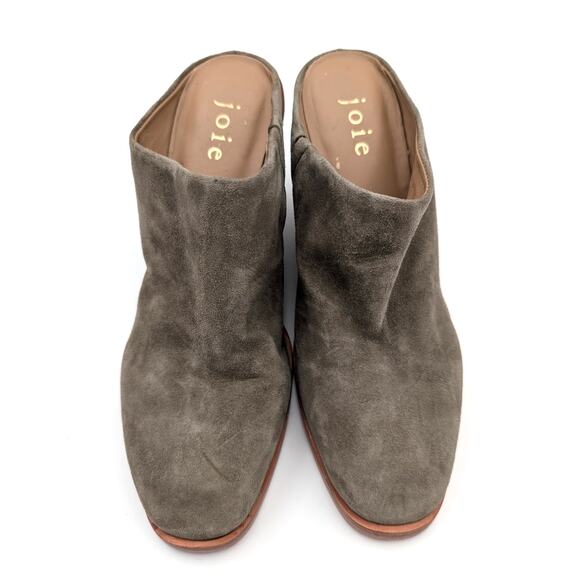 Joie Breana Wedge Mule Shoes Slip-On Almond Toe Women's" Olive Green Size US7B - Picture 11 of 12